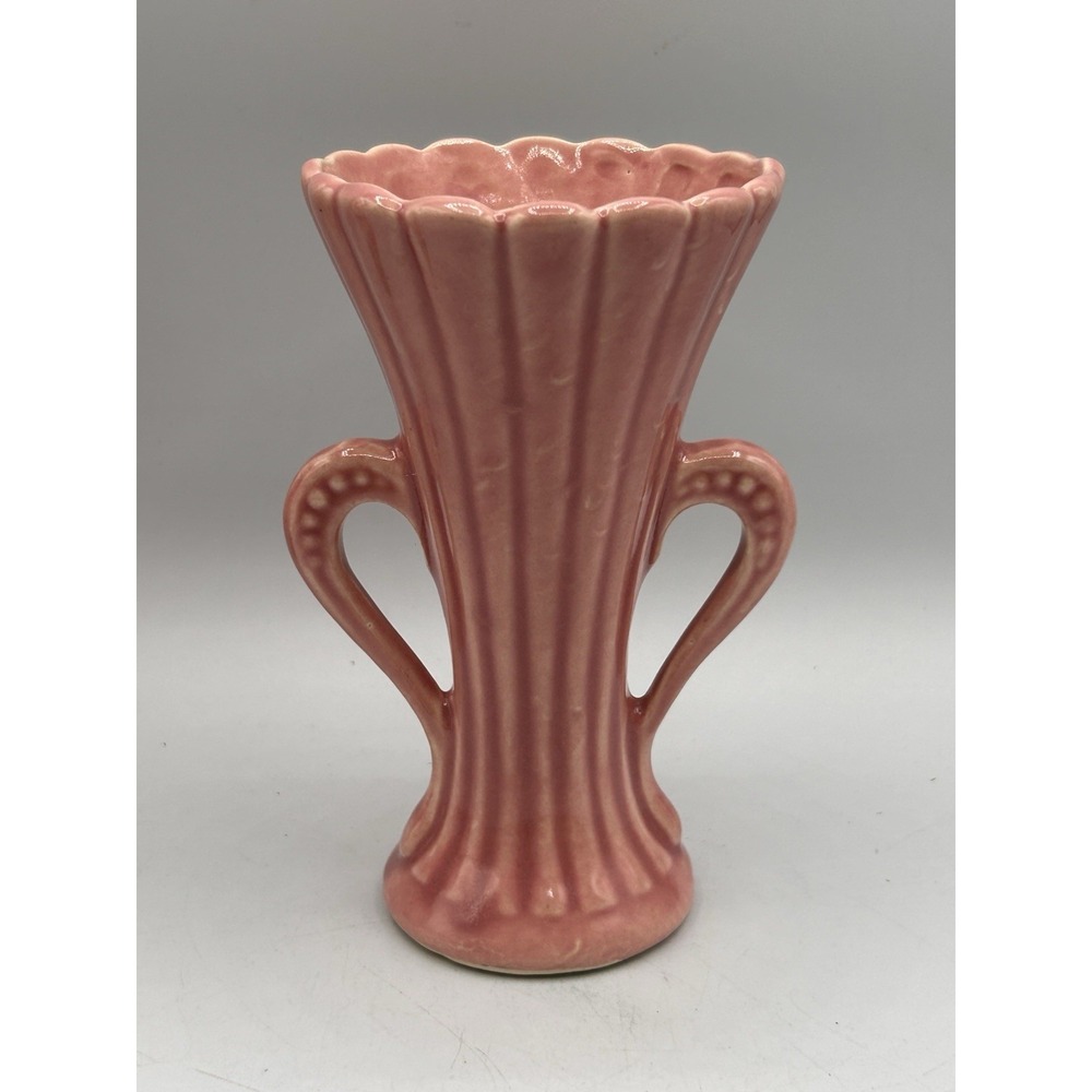Vintage 1940's Shawnee Pottery Vase Bold Pink 554 Made In USA